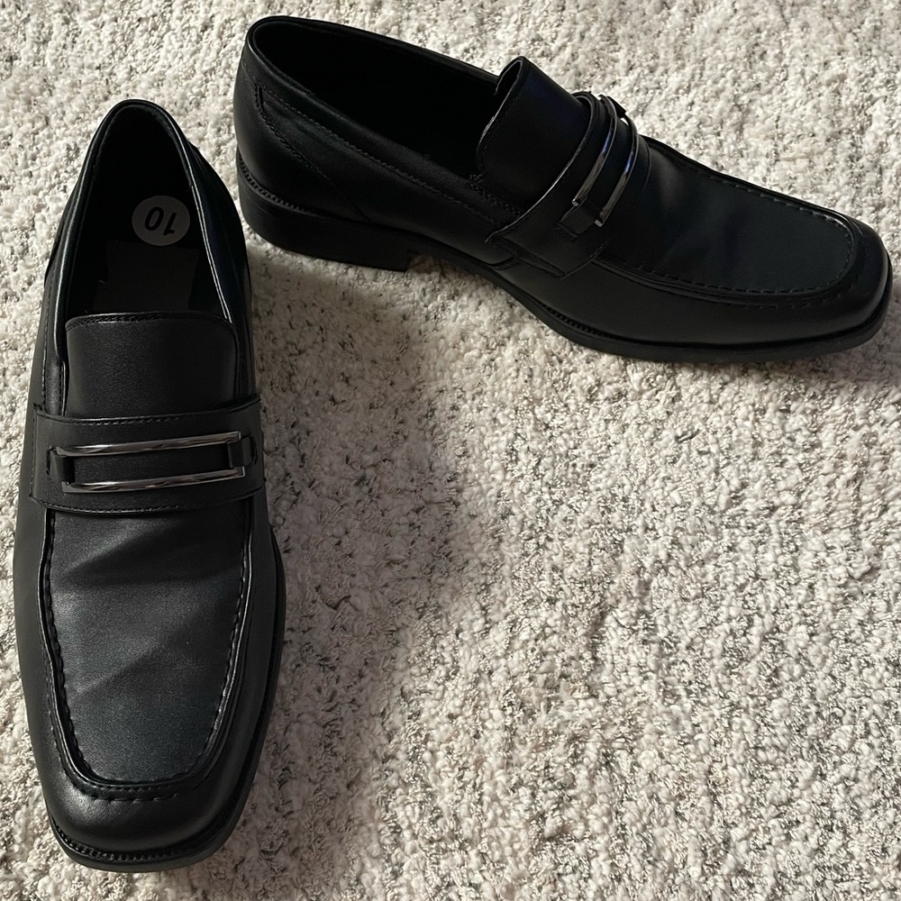 Like New Perry Ellis Portfolio Loafer Leather Sz 10 Dress Shoes Office Workwear
